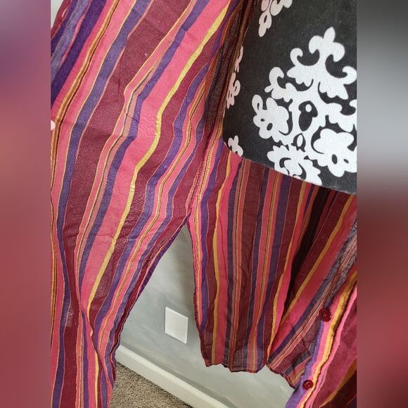 Vintage Victoria's Secret Sleeveless Maxi Shirt Dress Sheer Dual Side Split Sz L - Picture 14 of 16